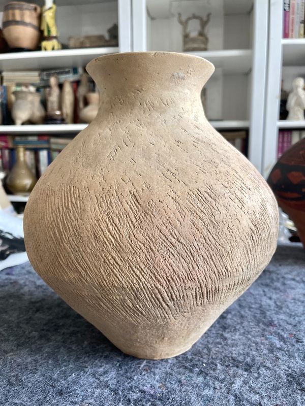 古玩陶瓷古陶菜園文化紅柳紋陶壺拍賣，當前價格1600元