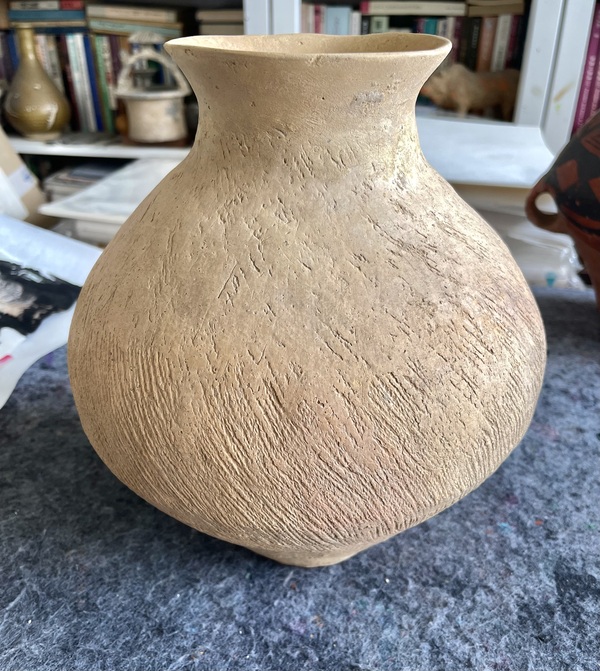 古玩陶瓷古陶菜園文化紅柳紋陶壺拍賣，當前價格1600元