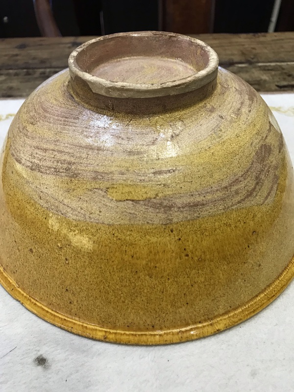 古玩陶瓷遼代黃釉大碗拍賣,當前價格12000元