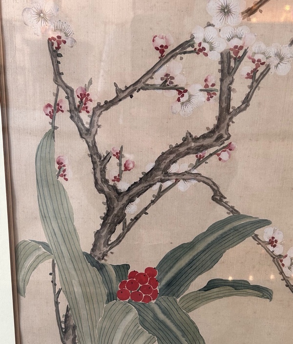 古玩字畫徐思珍花卉四屏拍賣,當前價格0元