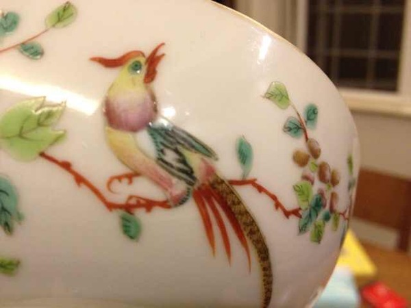古玩陶瓷花鳥紋粉彩碗拍賣，當前價格8000元