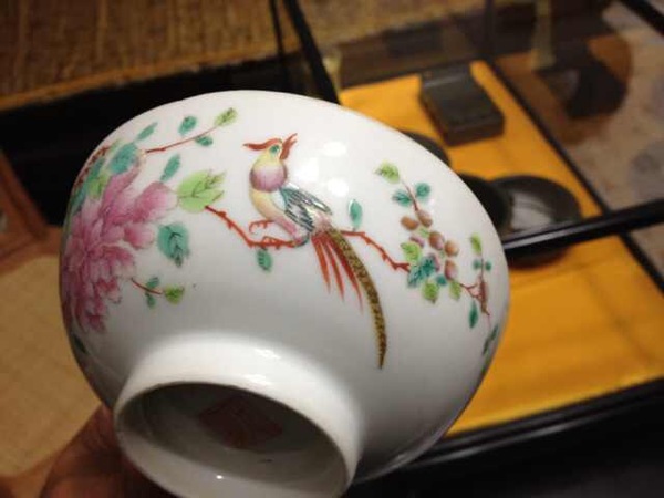 古玩陶瓷花鳥紋粉彩碗拍賣，當前價格8000元
