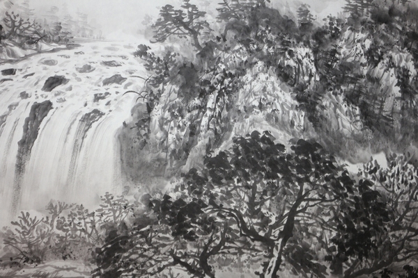 古玩字畫當(dāng)代著名畫家劉學(xué)多水墨山水拍賣,當(dāng)前價(jià)格1500元