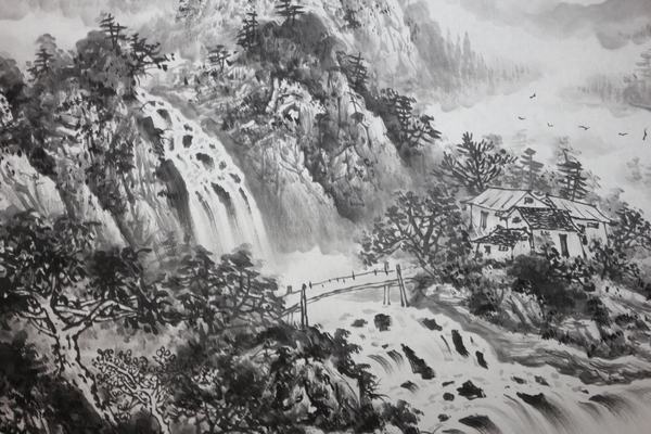 古玩字畫當(dāng)代著名畫家劉學(xué)多水墨山水拍賣,當(dāng)前價(jià)格1500元