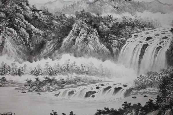 古玩字畫當(dāng)代著名畫家劉學(xué)多水墨山水拍賣,當(dāng)前價(jià)格1500元