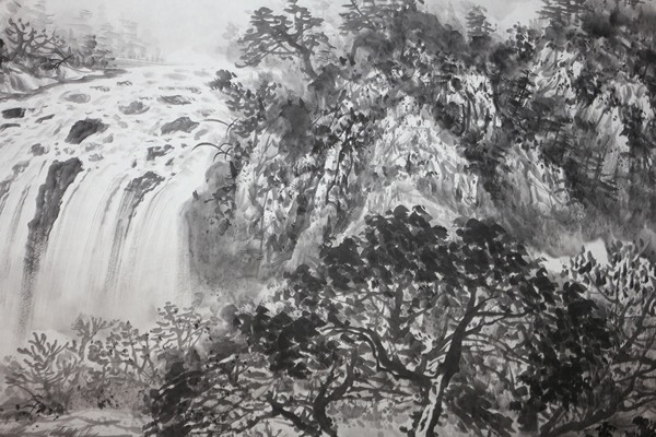 古玩字畫當(dāng)代著名畫家劉學(xué)多水墨山水拍賣,當(dāng)前價(jià)格1500元
