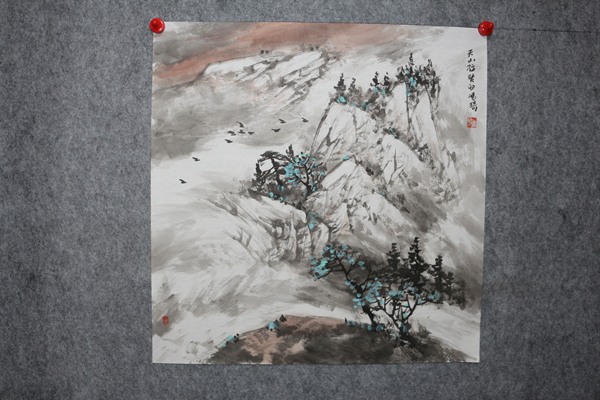 古玩字畫馮琦山水拍賣,當前價格2000元