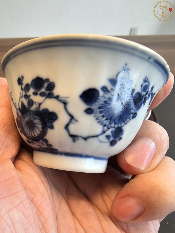 古玩陶瓷康熙青花折枝花卉紋杯碟拍賣，當前價格1500元