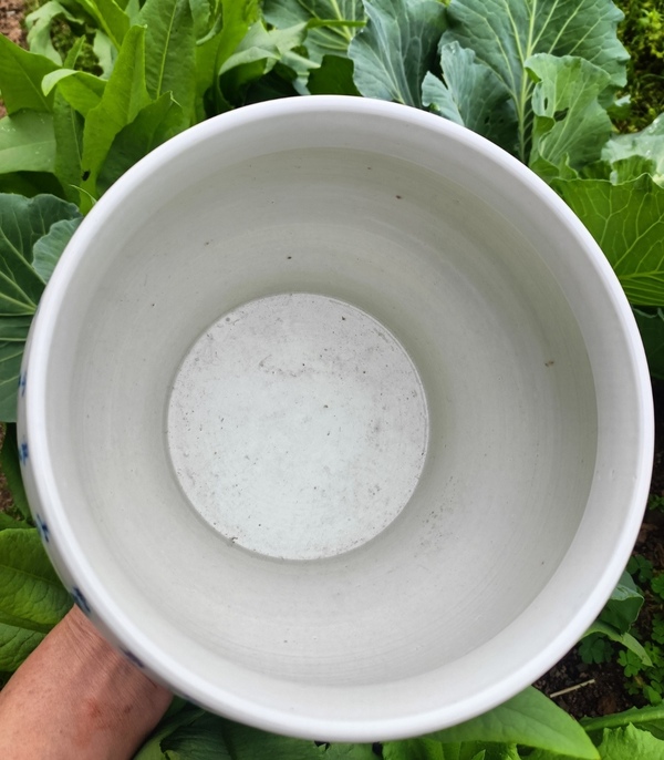 古玩陶瓷清晚期青花詩文馬蹄尊拍賣，當前價格5300元