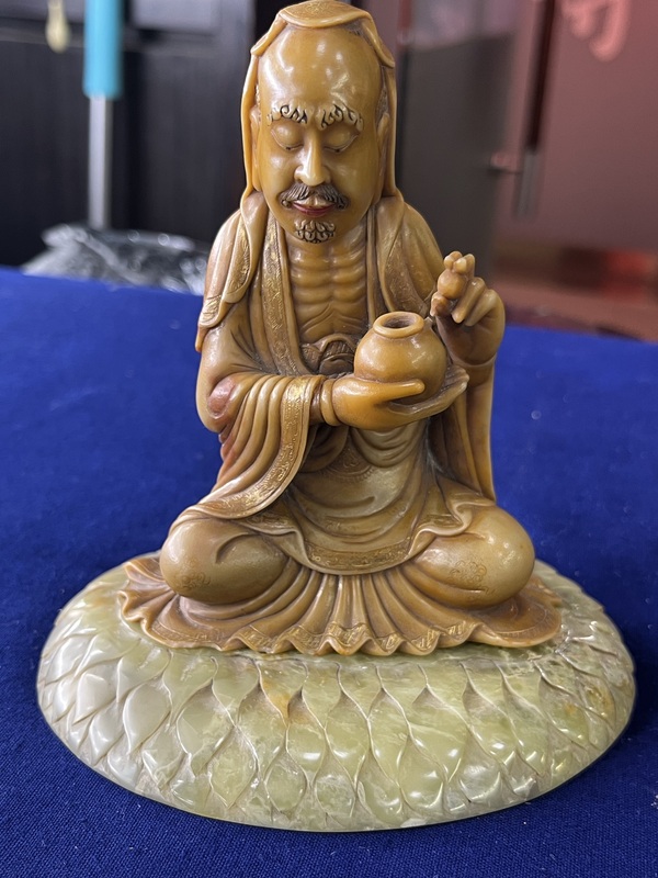 古玩玉器壽山石雕“羅漢擺件”拍賣，當前價格15000元