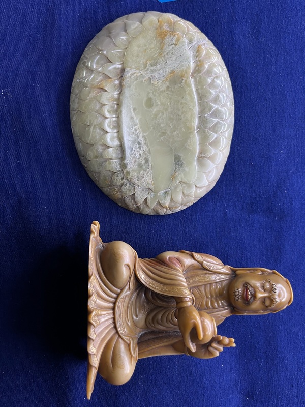 古玩玉器壽山石雕“羅漢擺件”拍賣，當前價格15000元