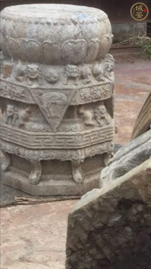 古玩雜項青石柱礎真品鑒賞圖