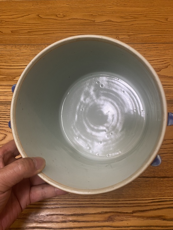 古玩陶瓷青花冰梅圖蓋缸拍賣，當(dāng)前價(jià)格8600元