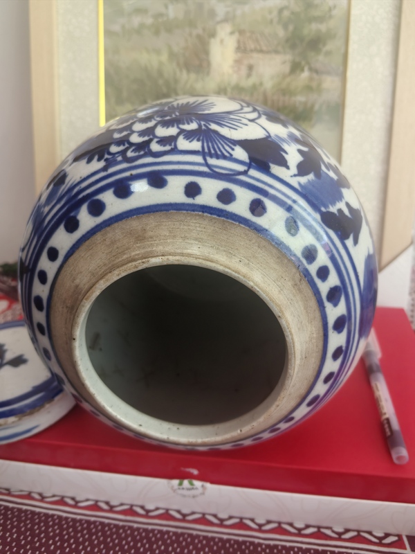 古玩陶瓷道光花卉紋青花罐拍賣，當前價格1500元