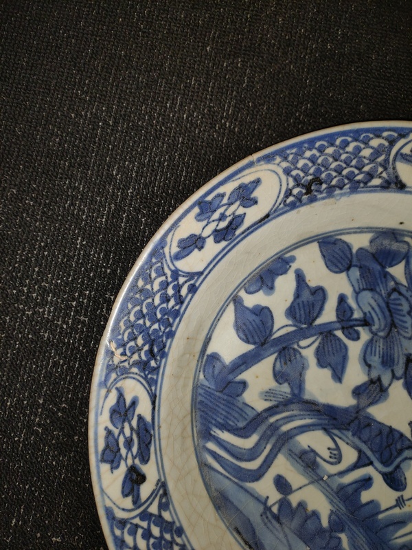 古玩陶瓷青花花鳥紋盤拍賣,當前價格6600元