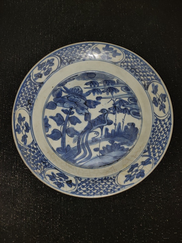 古玩陶瓷青花花鳥紋盤拍賣,當前價格6600元