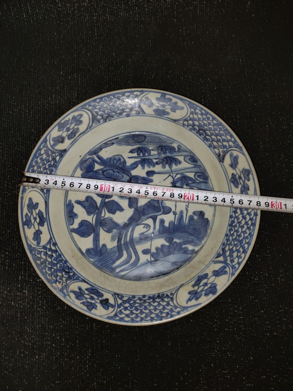 古玩陶瓷青花花鳥紋盤拍賣,當前價格6600元