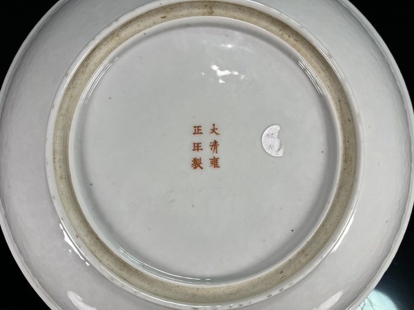 古玩陶瓷民國(guó)·超細(xì)粉彩錦地開(kāi)窗博古花卉紋大盤(pán)拍賣(mài)，當(dāng)前價(jià)格11555元