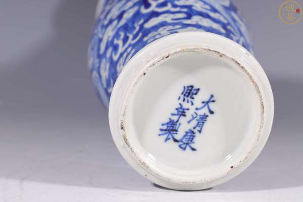 古玩陶瓷清代青花龍紋鳳尾尊拍賣,當前價格13680元