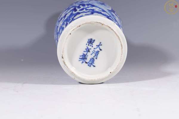 古玩陶瓷清代青花龍紋鳳尾尊拍賣,當前價格13680元