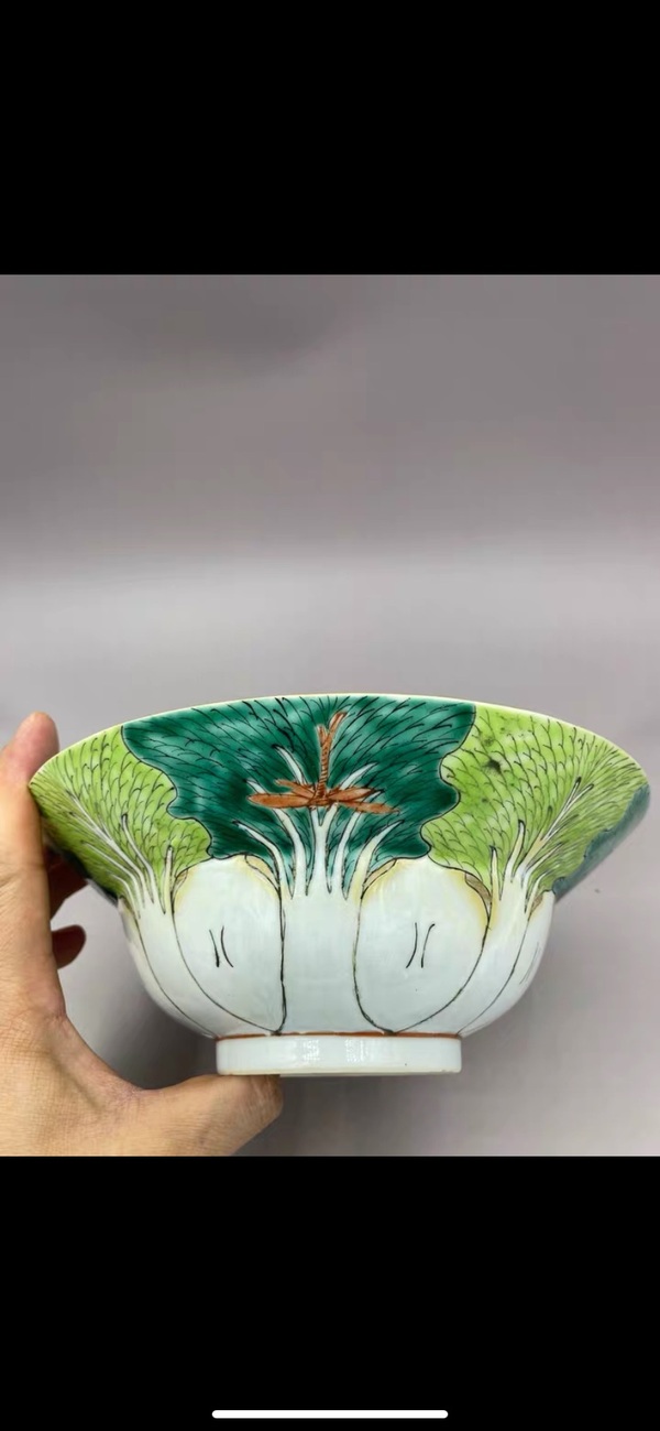 古玩陶瓷清同治時期 粉彩百財蟲趣紋折腰碗拍賣,當前價格3800元