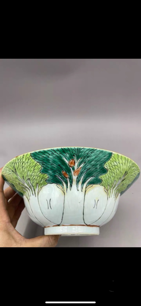 古玩陶瓷清同治時期 粉彩百財蟲趣紋折腰碗拍賣,當前價格3800元