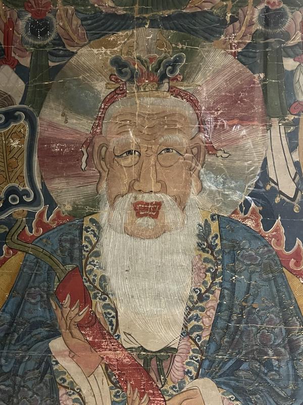 古玩字畫清代早期道教廟畫拍賣,當(dāng)前價格15888元