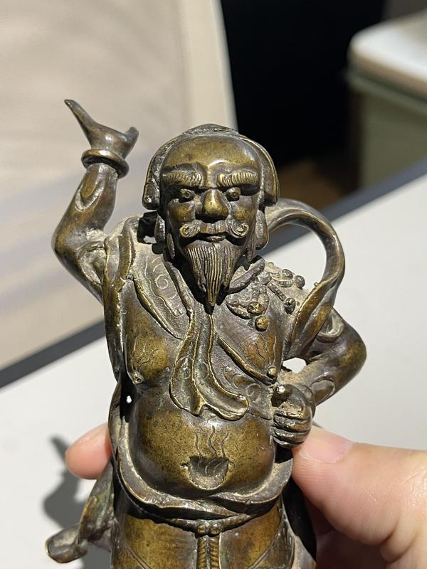 古玩銅器明代胡人銅像拍賣,當前價格8888元