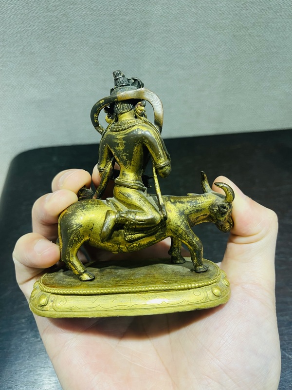 古玩銅器清代京造銅鎏金護(hù)法像拍賣，當(dāng)前價格88888元