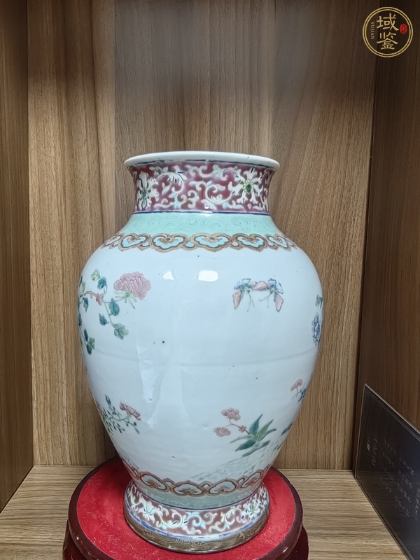 古玩陶瓷清末民初·粉彩花鳥紋尊 真品鑒賞圖