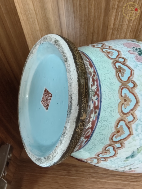 古玩陶瓷清末民初·粉彩花鳥紋尊 真品鑒賞圖