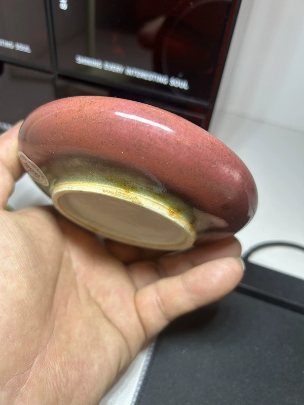古玩陶瓷清中期文房紅釉洗拍賣,當前價格15000元