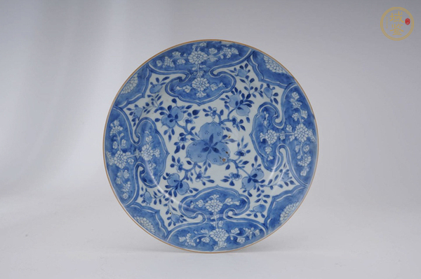 古玩陶瓷清康熙·?花三多紋盤真品鑒賞圖