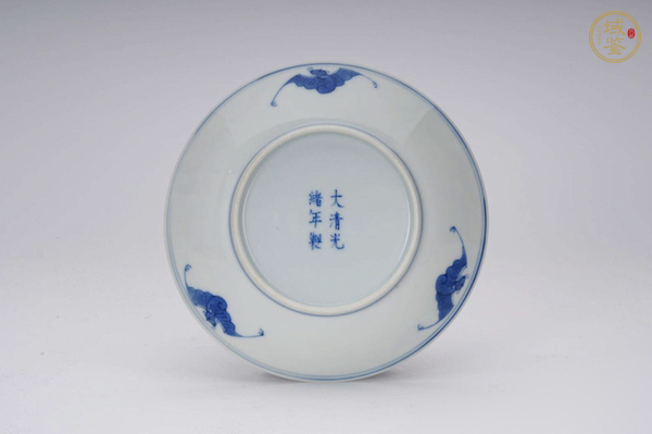 古玩陶瓷清光緒·?花纏枝蓮紋盤(官)真品鑒賞圖