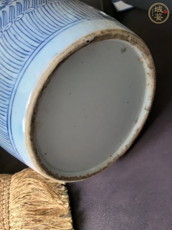 古玩陶瓷清中·青花纏枝喜字紋瓶 真品鑒賞圖