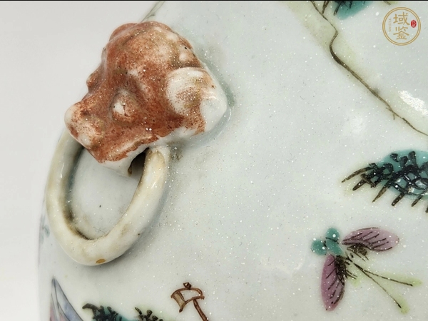 古玩陶瓷人物紋粉彩瓶真品鑒賞圖