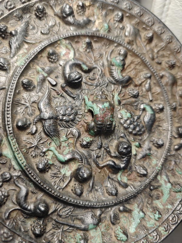 古玩銅器銅鏡 海獸葡萄鏡 現(xiàn)代工藝品拍賣，當(dāng)前價(jià)格600元