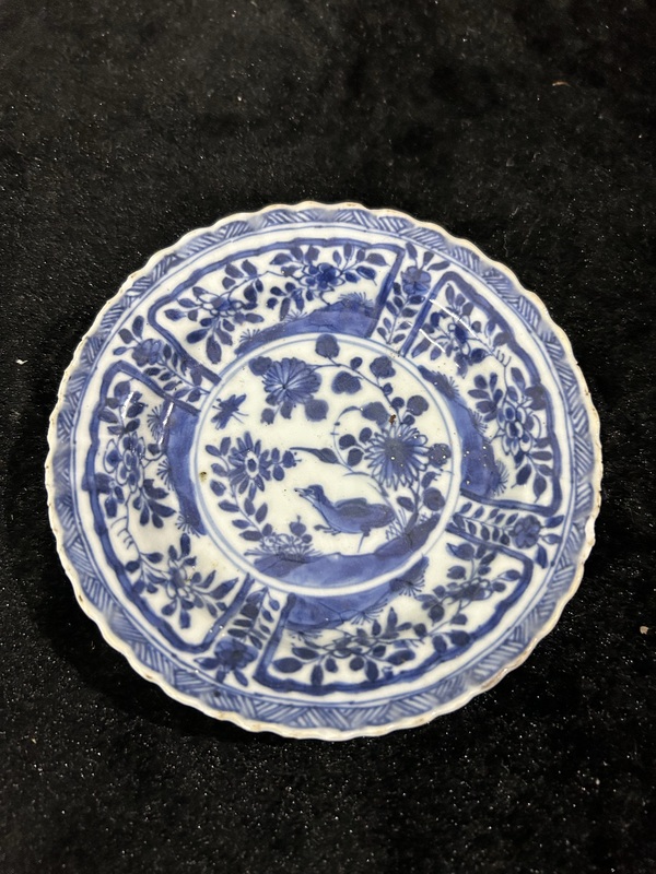 古玩陶瓷晚清青花小盤拍賣,當前價格288元