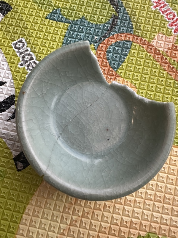 古玩轉(zhuǎn)賣龍泉青瓷洗拍賣，當(dāng)前價(jià)格600元