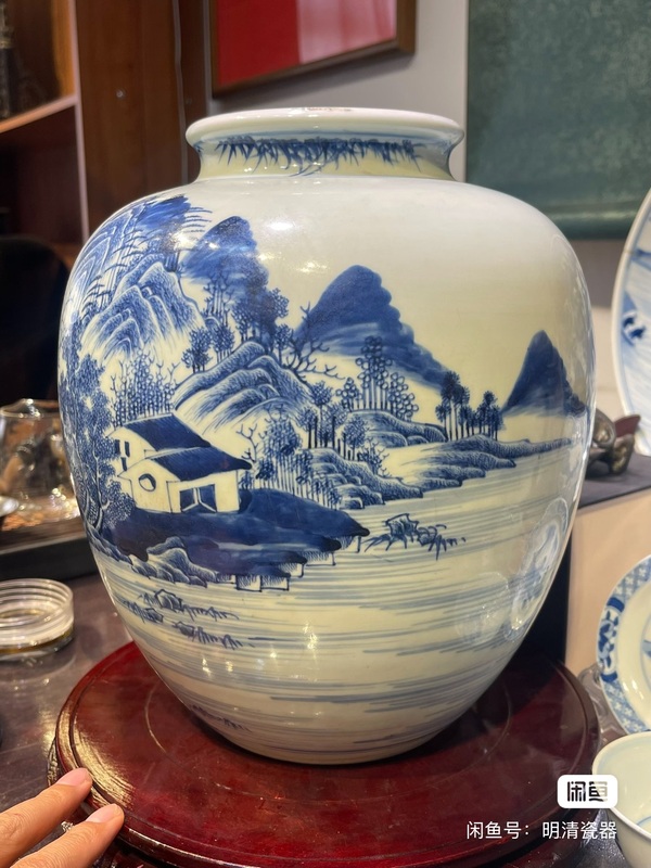 古玩陶瓷青花罐拍賣，當前價格1000元