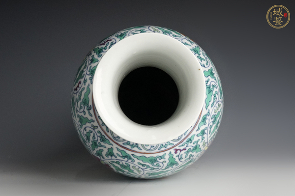 古玩陶瓷晚清·斗彩花卉紋瓶真品鑒賞圖