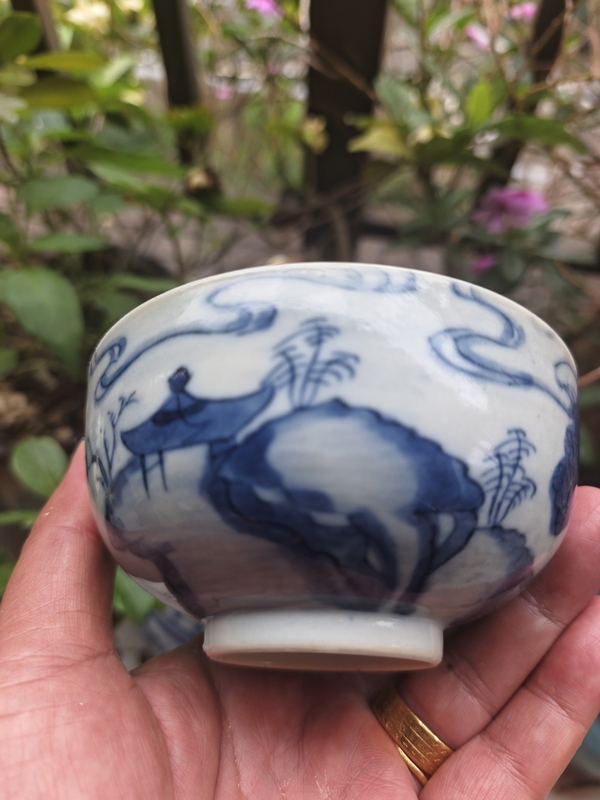 古玩陶瓷晚明一路連科青花盤(pán)拍賣(mài)，當(dāng)前價(jià)格380元