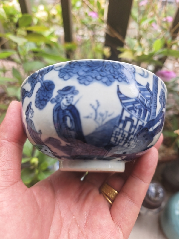 古玩陶瓷晚明一路連科青花盤(pán)拍賣(mài)，當(dāng)前價(jià)格380元