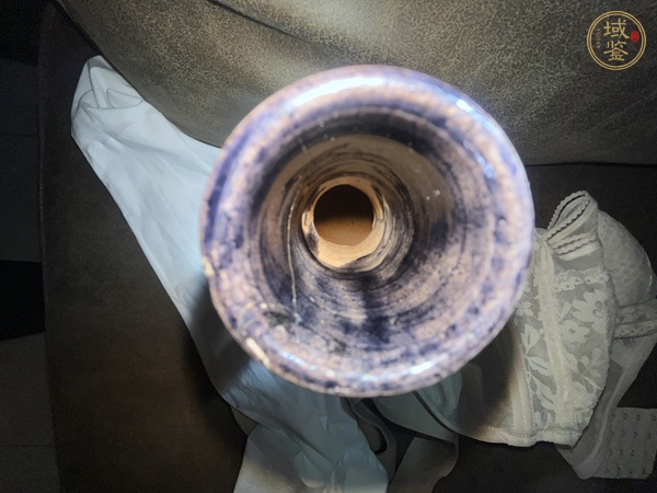 古玩陶瓷清晚·茄皮紫釉天球瓶 真品鑒賞圖