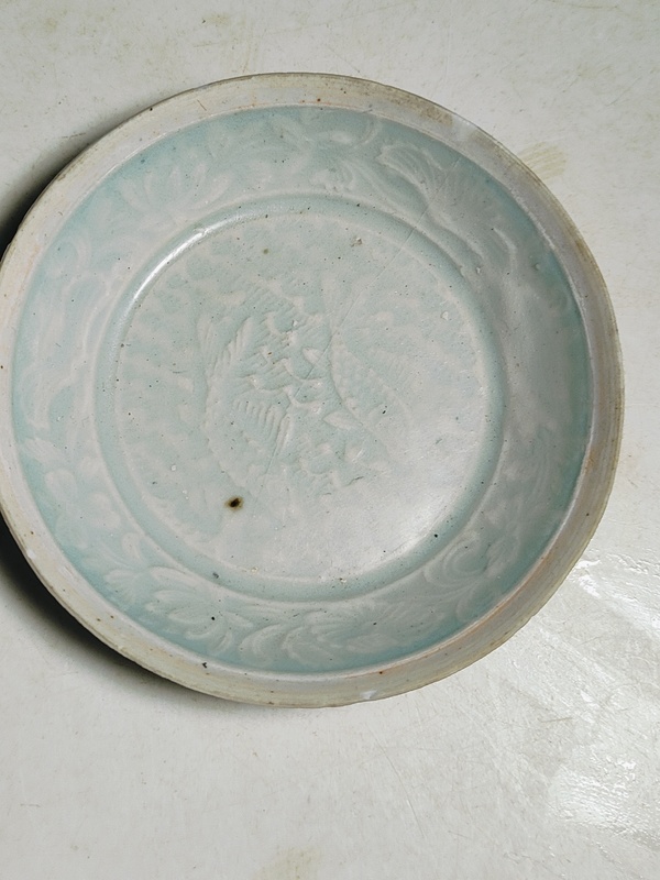 古玩陶瓷湖田窯青白釉雙魚洗拍賣，當(dāng)前價(jià)格2800元