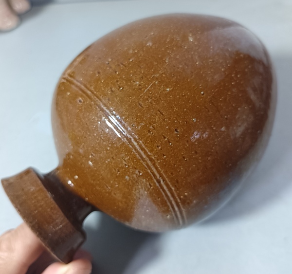 古玩陶瓷精美黃釉黃釉盤口瓶拍賣，當前價格1880元