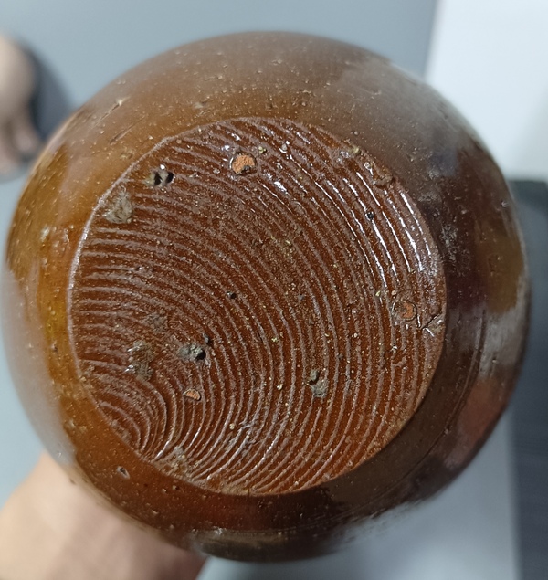 古玩陶瓷精美黃釉黃釉盤口瓶拍賣，當前價格1880元