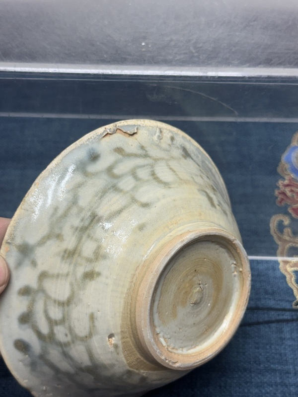 古玩陶瓷明代精品青花花卉碗拍賣，當前價格69元