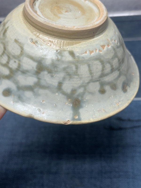古玩陶瓷明代精品青花花卉碗拍賣，當前價格69元
