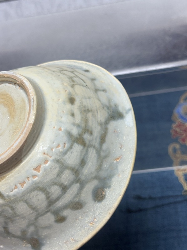 古玩陶瓷明代精品青花花卉碗拍賣，當前價格69元